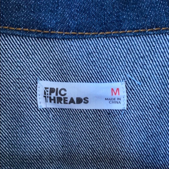 Epic Threads Boys Sherpa Collar Denim Jacket. - Picture 2 of 10